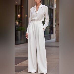 Zara Elegant White Trousers NWT